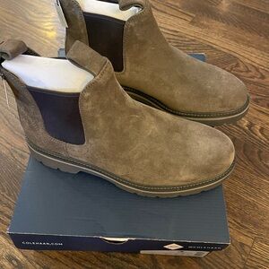 Cole Haan Men's Tan Suede Ankle Boots